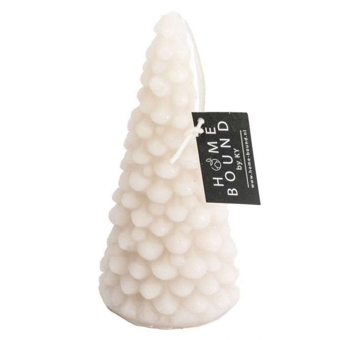 Kaars kerstboom beige 