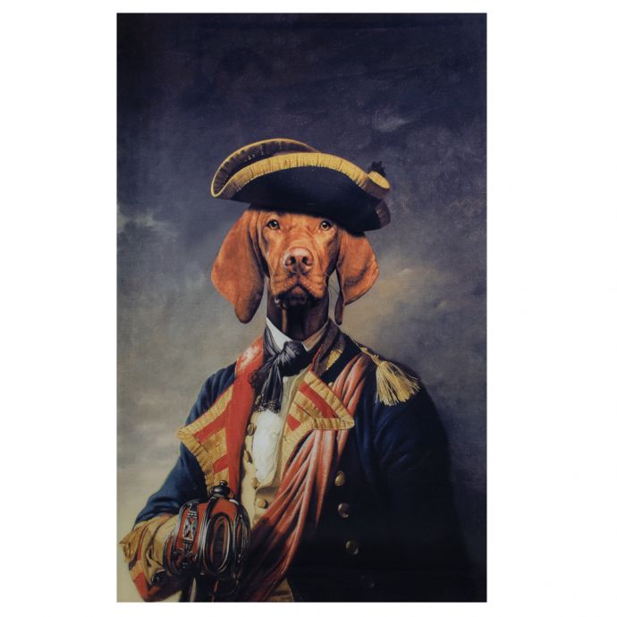 Schilderij tempered glass 'Fancy dog'