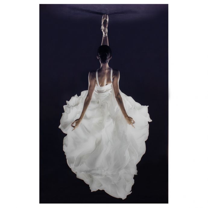 Schilderij tempered glass 'Ballerina'