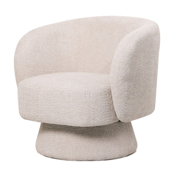 Draaifauteuil Esmee in teddy zand