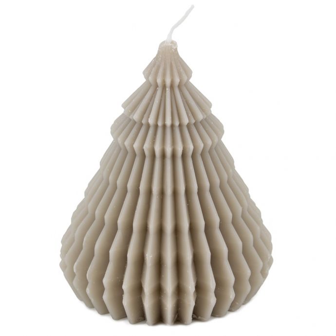 Kaars kerstboom modern taupe