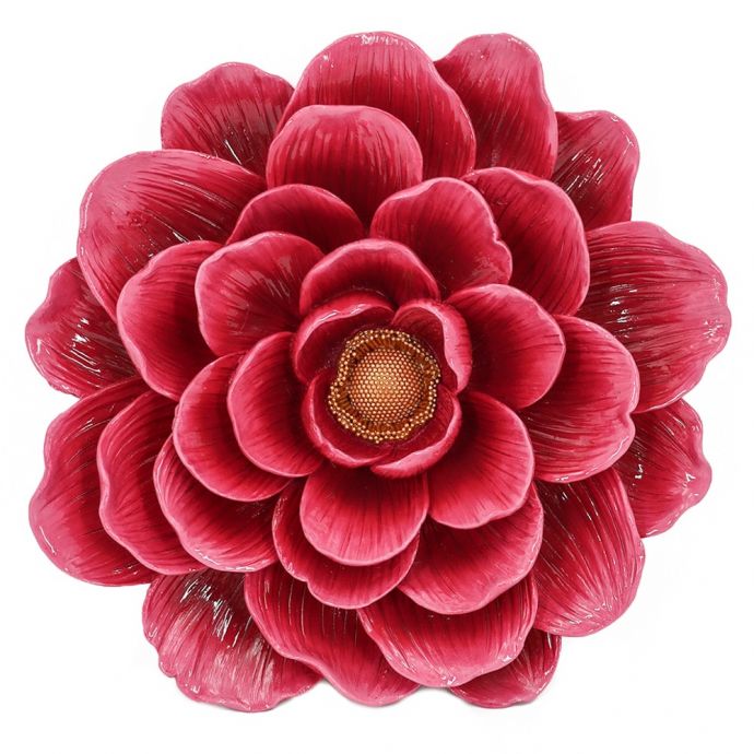 Wanddecoratie bloem rood