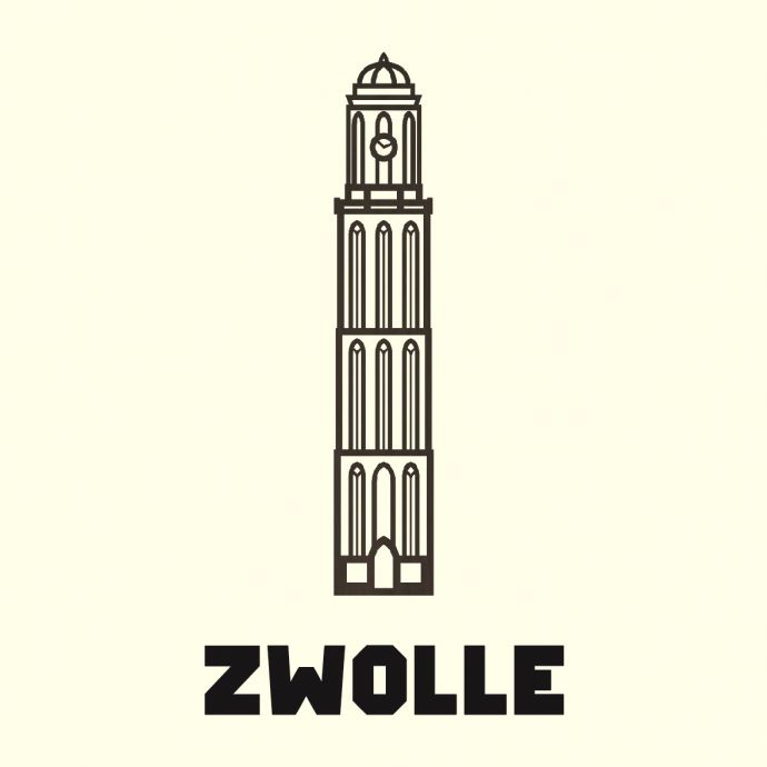 Tegeltje 'Zwolle'