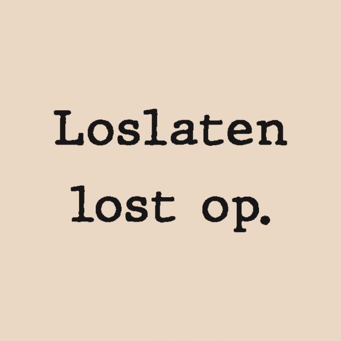 Tegeltje 'loslaten'