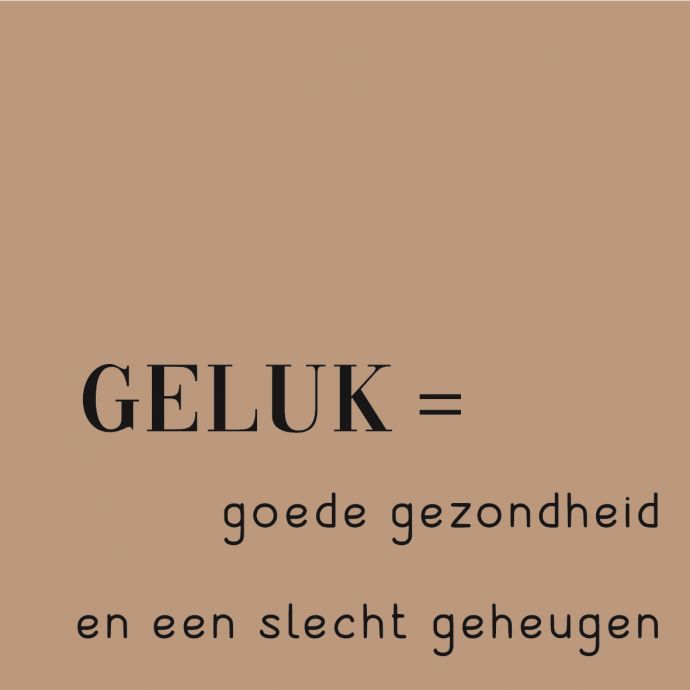 Tegeltje ´Geluk´