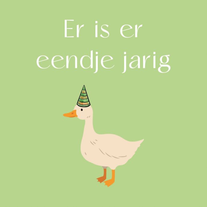 Tegeltje 'Eendje jarig'