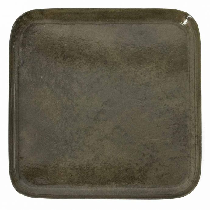 Metalen dienblad vierkant olive