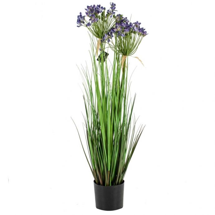 Kunstplant gras allium