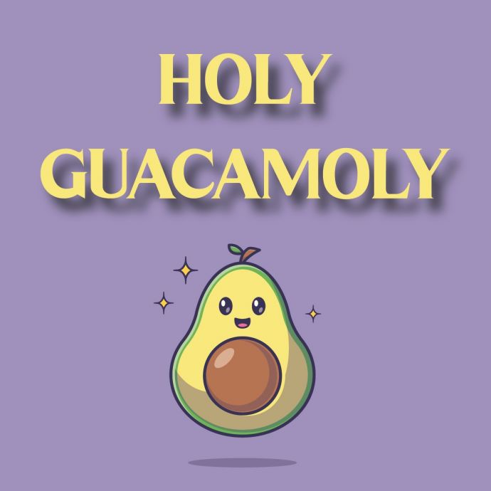 Tegeltje 'Holy guacamoly'