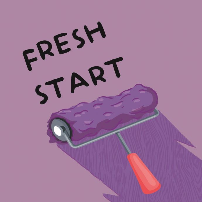 Tegeltje 'Fresh start'