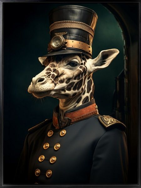 Poster in frame fancy giraffe