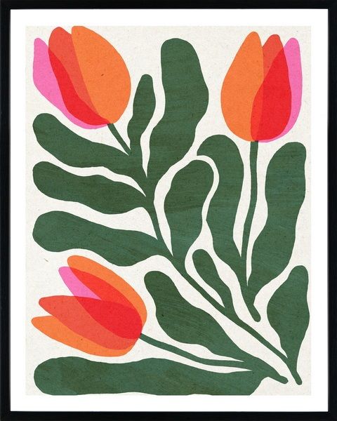 Poster in frame tulips