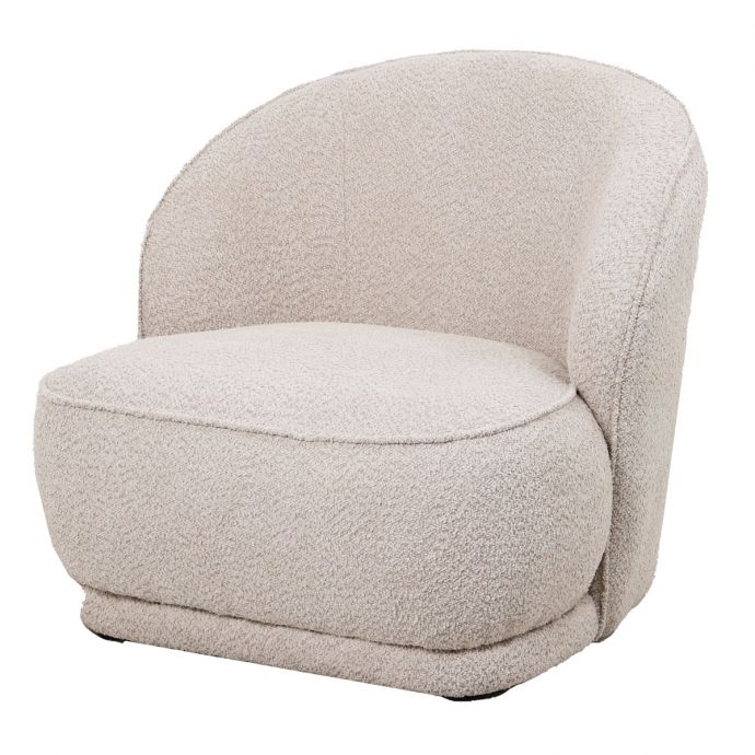 Fauteuil Colette in bouclé zand