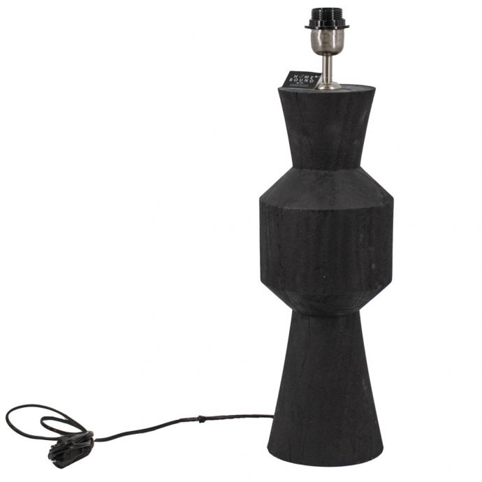 Houten lampenvoet pillar black 