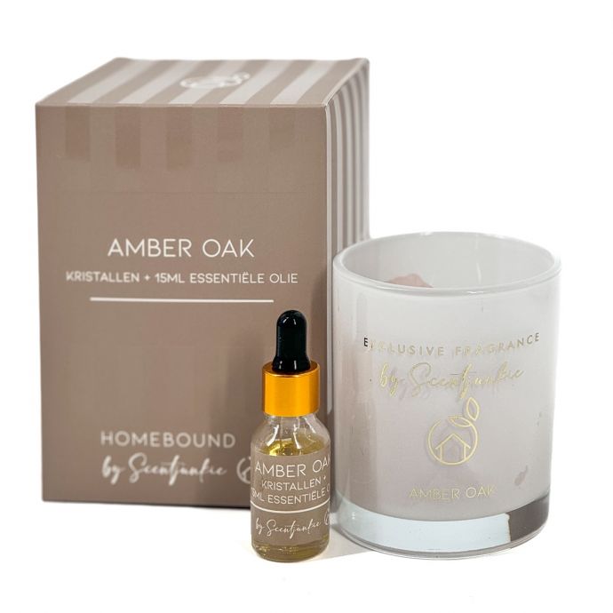 Geur kristal met 15ml essentiële olie 'Amber oak'