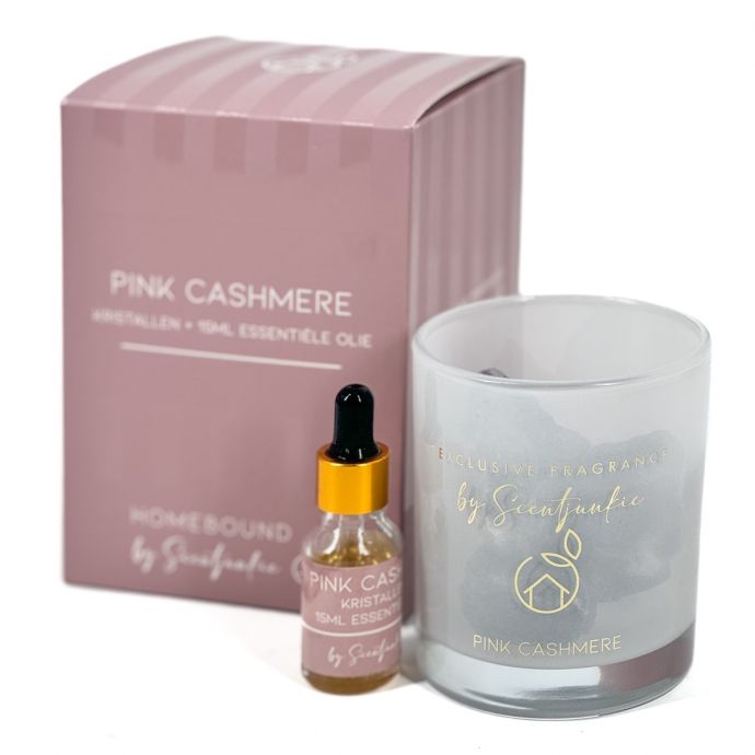 Geur kristal met 15ml essentiële olie 'Pink cashmere'