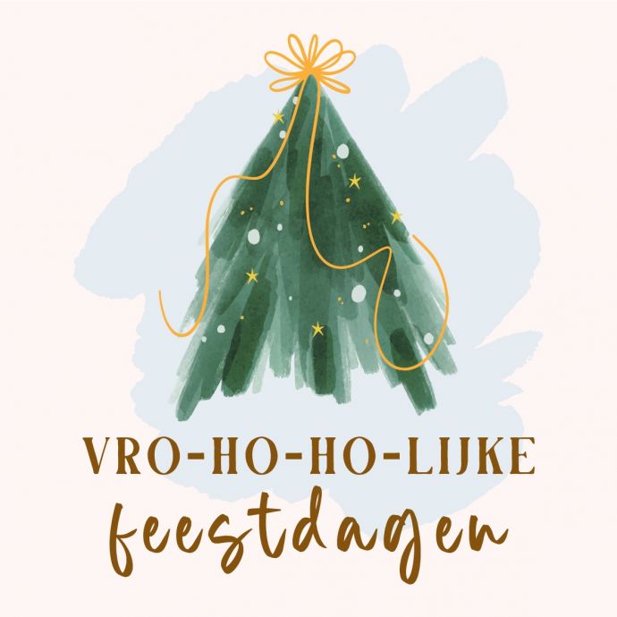 Tegeltje vro-ho-ho-lijke feestdagen