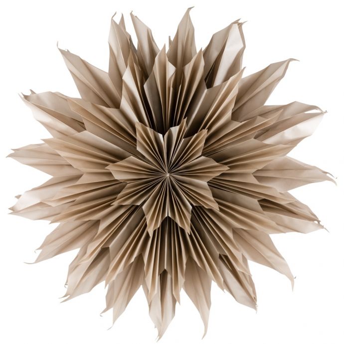 Kerstster sun 80cm taupe met pendel