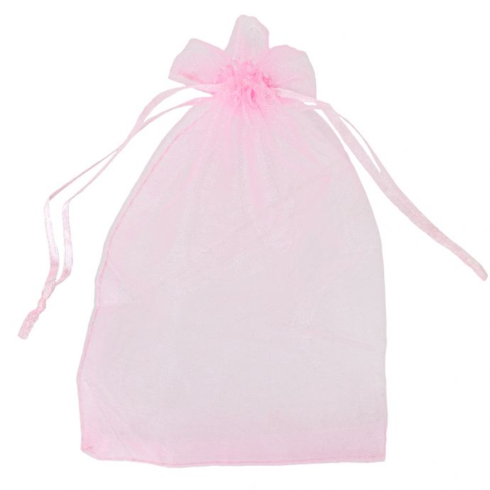 Organza zakje roze 10x15cm