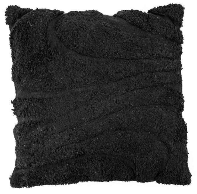 Sierkussen Fluffy organic black