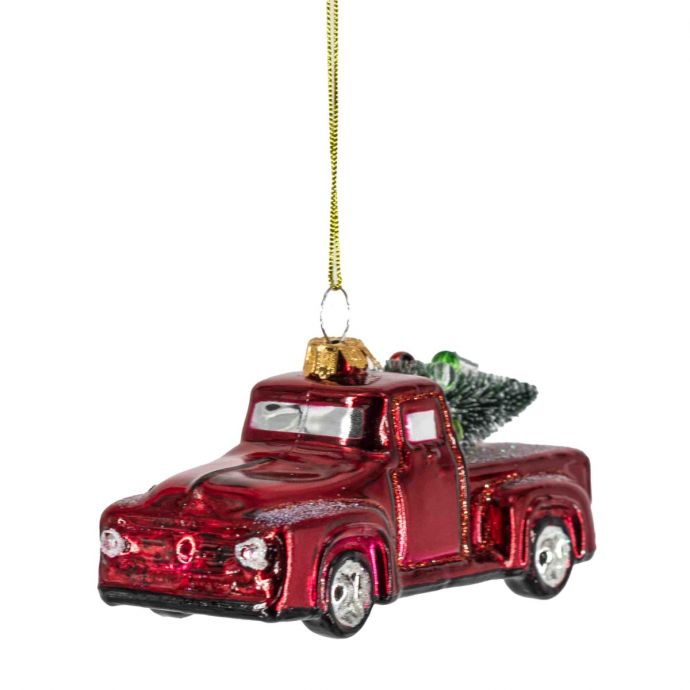 Kerstbal pickup met boom 