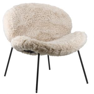 Fauteuil Lotta pluche beige