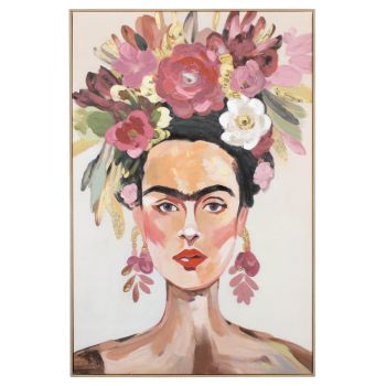 Schilderij Frida Kahlo pastel 100x150cm 