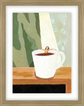 Schilderij met frame koffie momentje 